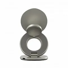 Складное беспроводное зарядное устройство 3в1 Magssory Signature Pro, с поддержкой Qi2, "Титановый"