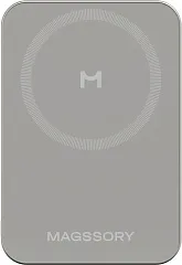 Беспроводной внешний аккумулятор Magssory Pride Pro 10K Magnetic Power Bank, с поддержкой Qi2, "Титановый"
