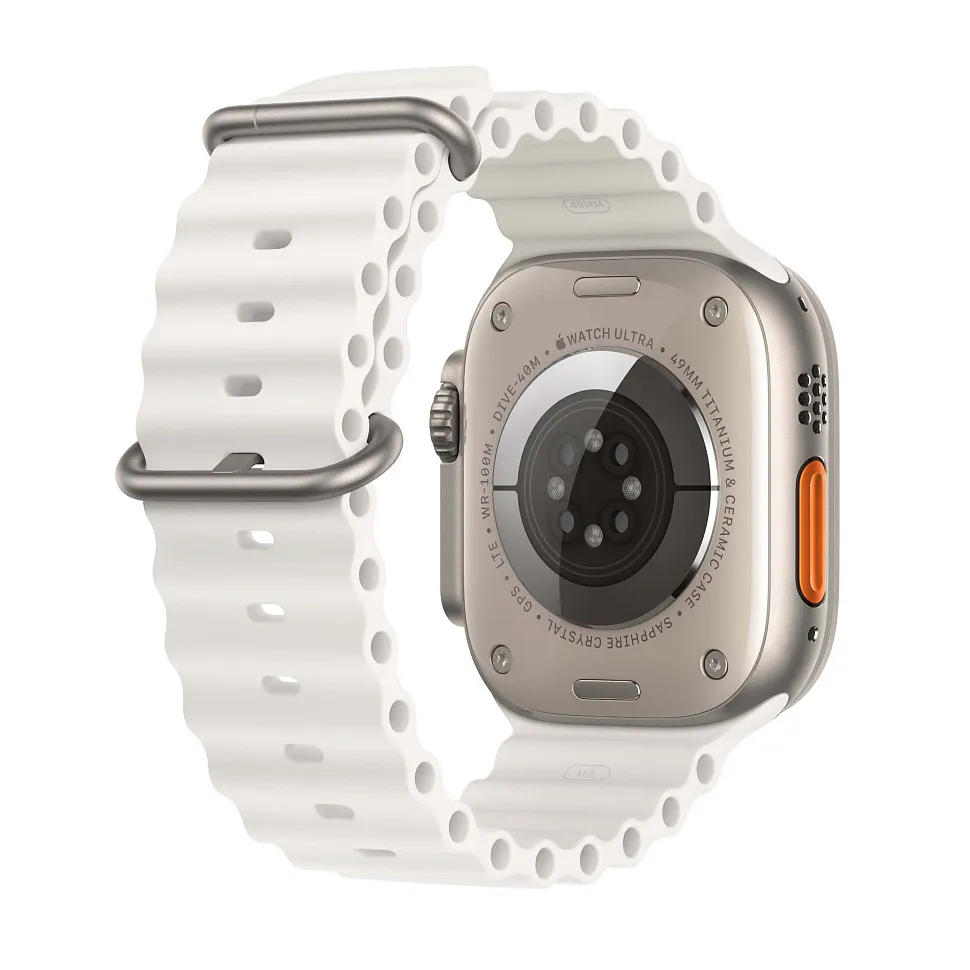 Apple Watch Ultra GPS + Cellular, 49 мм, корпус из титана, ремешок Ocean белого цвета