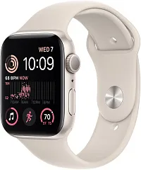 Apple Watch SE (2022), 44 мм, корпус из алюминия цвета «сияющая звезда», спортивный ремешок «сияющая звезда»