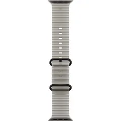 Apple Watch Ultra 4 GPS + Cellular, 49 мм, корпус из чёрного титана, ремешок Ocean цвета «полупрозрачный серый»