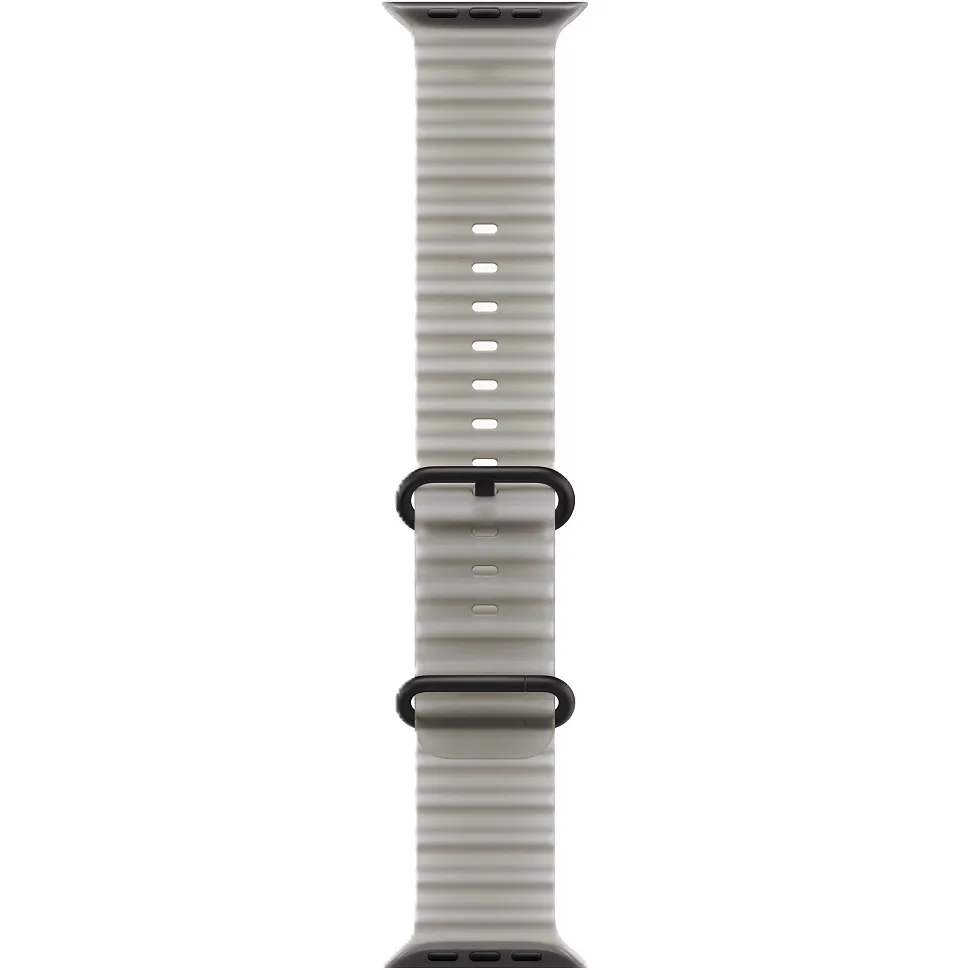 Apple Watch Ultra 4 GPS + Cellular, 49 мм, корпус из чёрного титана, ремешок Ocean цвета «полупрозрачный серый»
