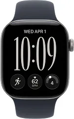 Apple Watch Series 12, 46 мм, корпус из алюминия цвета «серый космос», спортивный ремешок тёмно-синего цвета