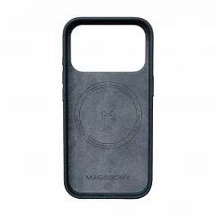 Чехол Magssory Eco-Leather Case для iPhone 17 Pro, с MagSafe, "Тёмная ночь"