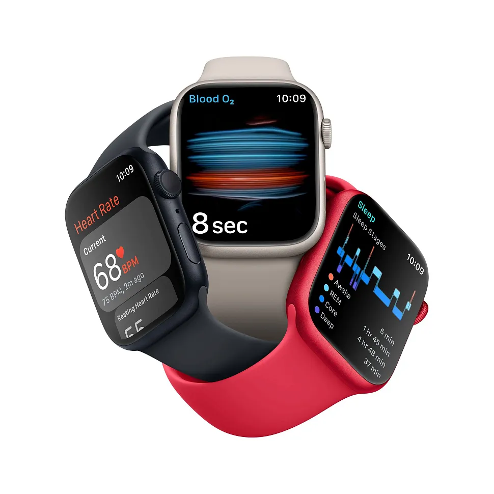 Apple Watch Series 8, 41 мм, корпус из алюминия красного цвета, спортивный ремешок (PRODUCT)RED