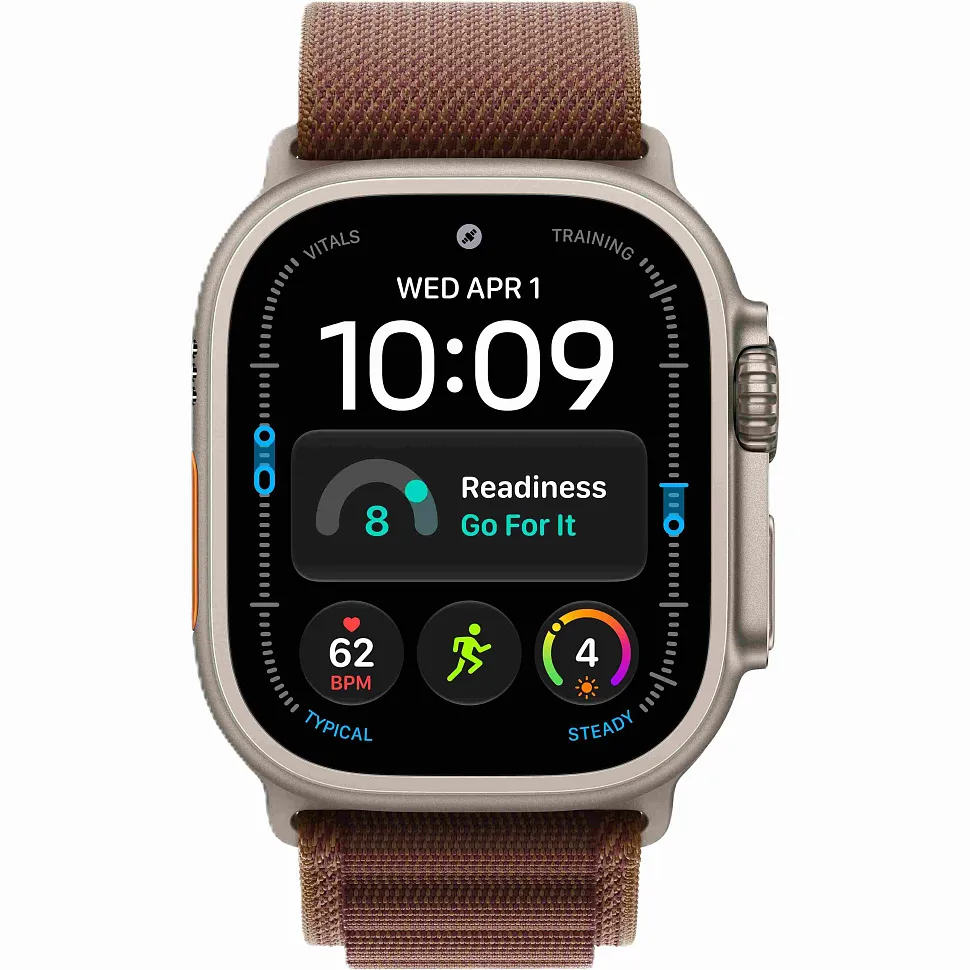Apple Watch Ultra 4 GPS + Cellular, 49 мм, корпус из титана, ремешок Alpine цвета «бургунди»