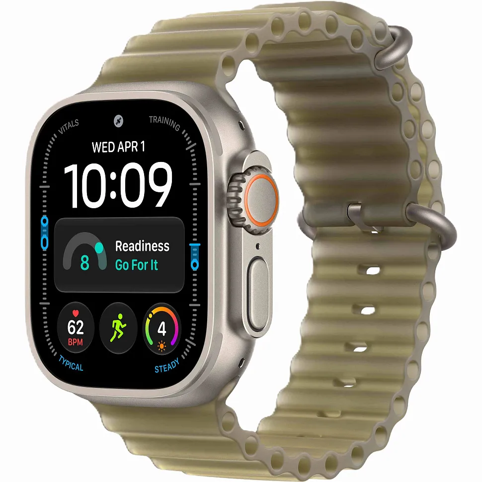 Apple Watch Ultra 4 GPS + Cellular, 49 мм, корпус из титана, ремешок Ocean цвета «полупрозрачная ламинария»