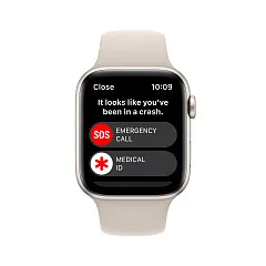 Apple Watch SE (2022), 44 мм, корпус из алюминия цвета «сияющая звезда», спортивный ремешок «сияющая звезда»