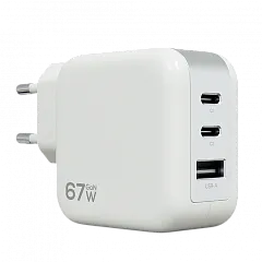 СЗУ Magssory Pulse 67Вт GaN, с функцией быстрой зарядки, Белый