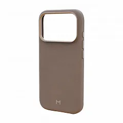 Чехол Magssory Eco-Leather Case для iPhone 17 Pro, с MagSafe, Тёмно-бежевый