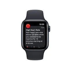 Apple Watch SE (2022), 40 мм, корпус из алюминия цвета «тёмная ночь», спортивный ремешок «тёмная ночь»
